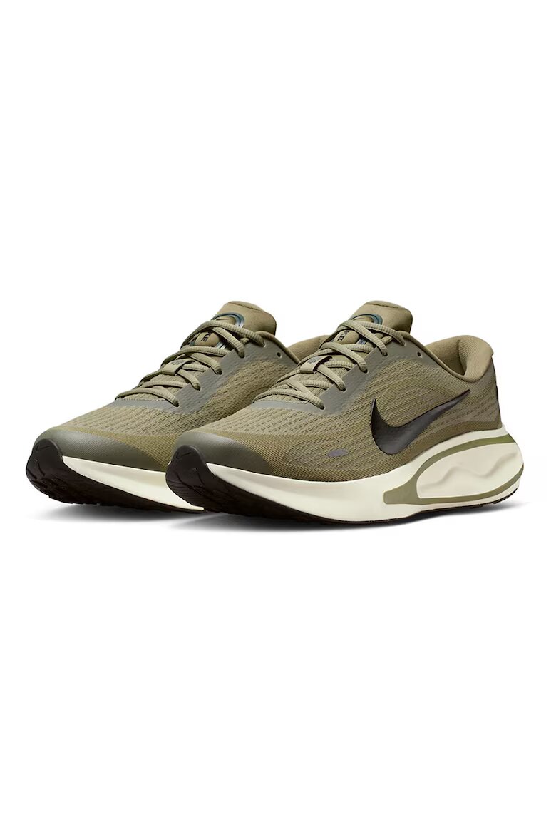 Nike Обувки за бягане Journey с мрежа и лого Черен/Тъмно каки