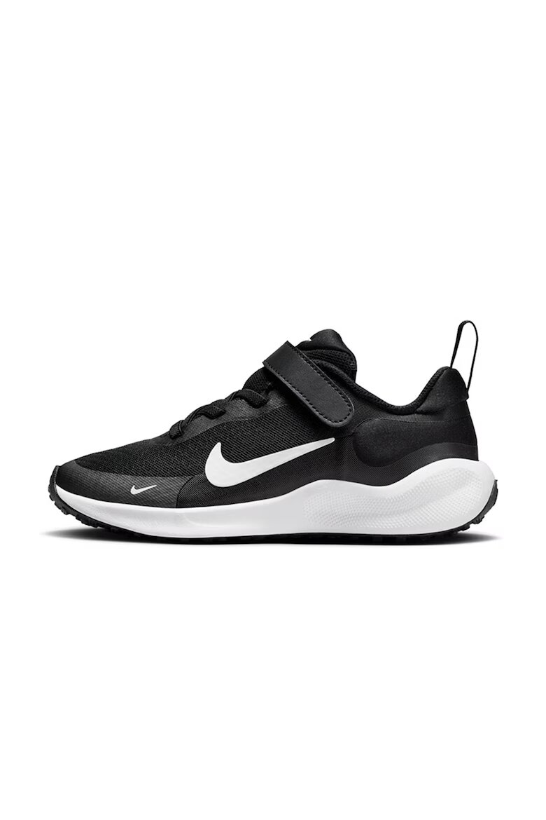Nike Омекотени обувки Revolution 7 за бягане с велкро Бял/Черен