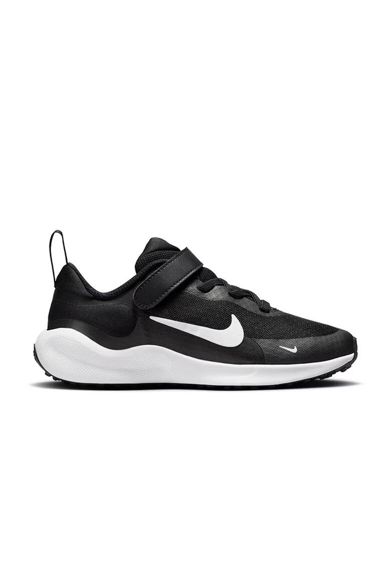 Nike Омекотени обувки Revolution 7 за бягане с велкро Бял/Черен