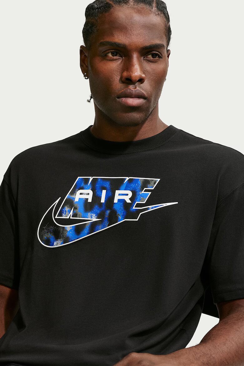 Nike Памучна тениска NSW TEE AIR с лого Черен