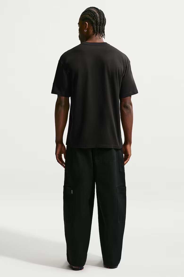 Nike Памучна тениска NSW TEE AIR с лого Черен