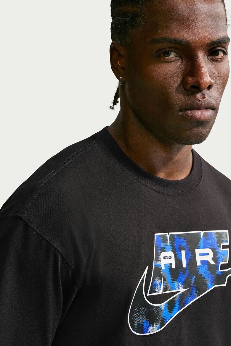 Nike Памучна тениска NSW TEE AIR с лого Черен