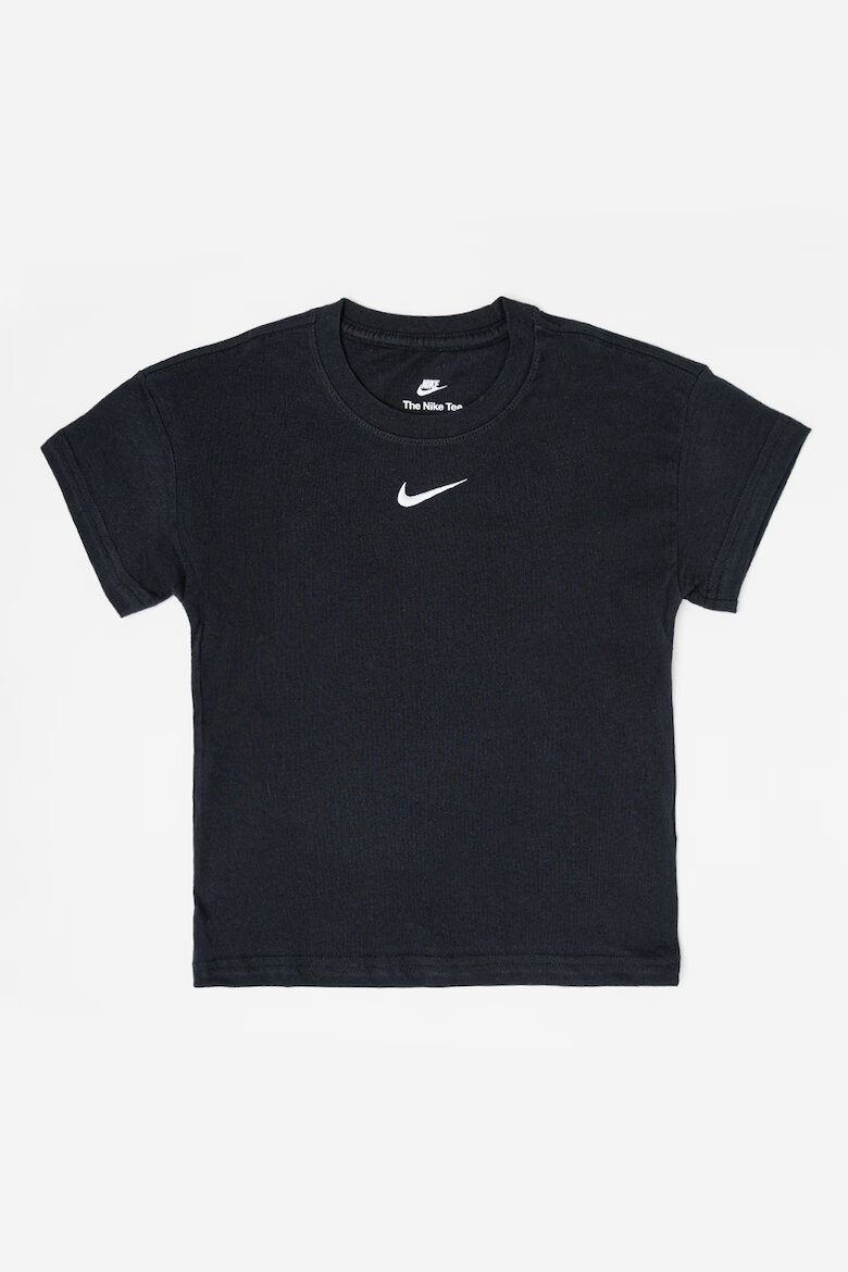Nike Памучна тениска с лого Бял/Черен