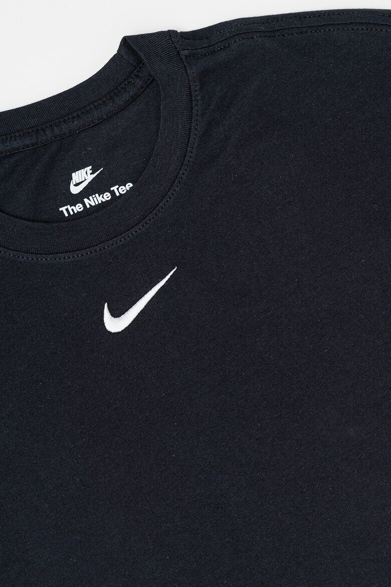 Nike Памучна тениска с лого Бял/Черен