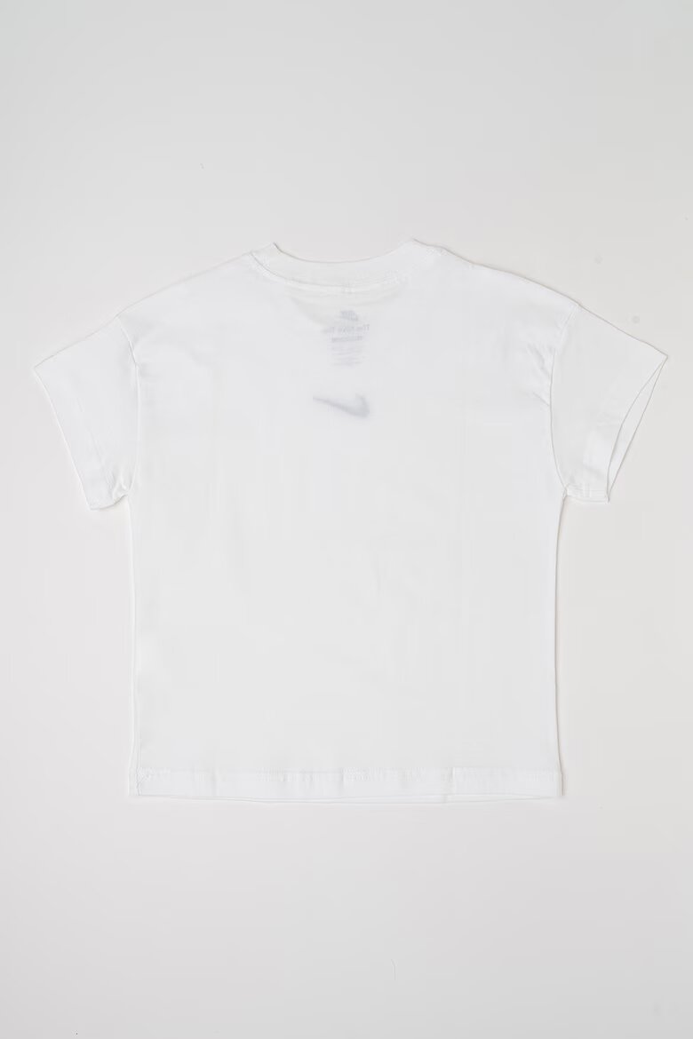 Nike Памучна тениска с лого Черен/Бял