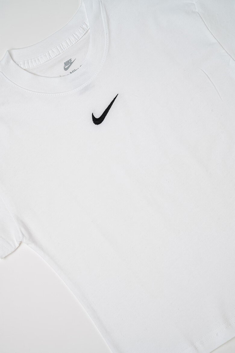 Nike Памучна тениска с лого Черен/Бял