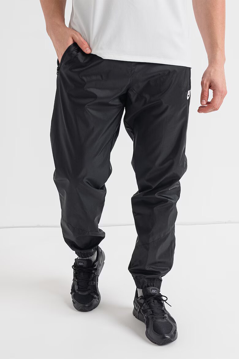 Nike Панталон Windrunner с цепки с цип на глезените Бял/Черен