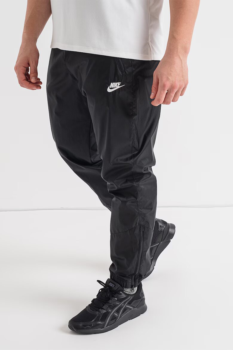 Nike Панталон Windrunner с цепки с цип на глезените Бял/Черен