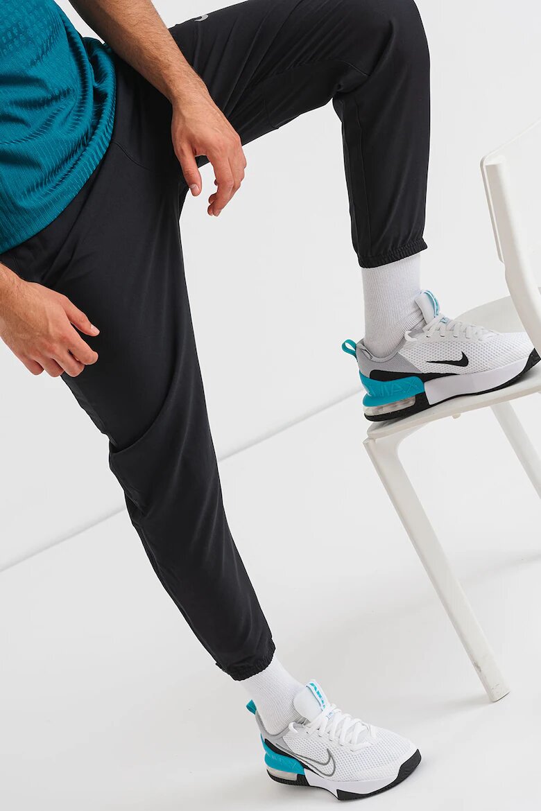 Nike Панталон за бягане с Dri Fit Черен/Сребрист