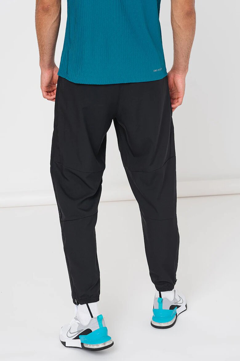 Nike Панталон за бягане с Dri Fit Черен/Сребрист
