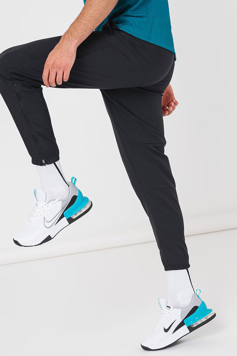 Nike Панталон за бягане с Dri Fit Черен/Сребрист