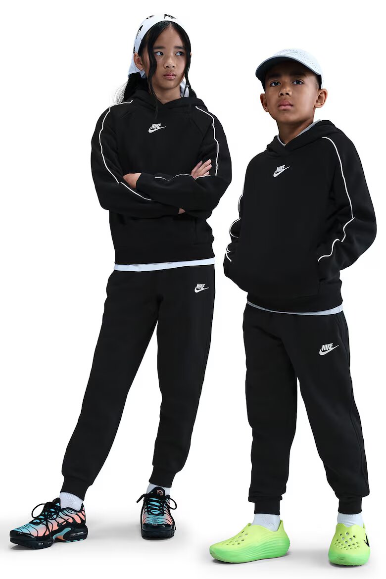 Nike Поларен спортен екип Club Бял/Черен