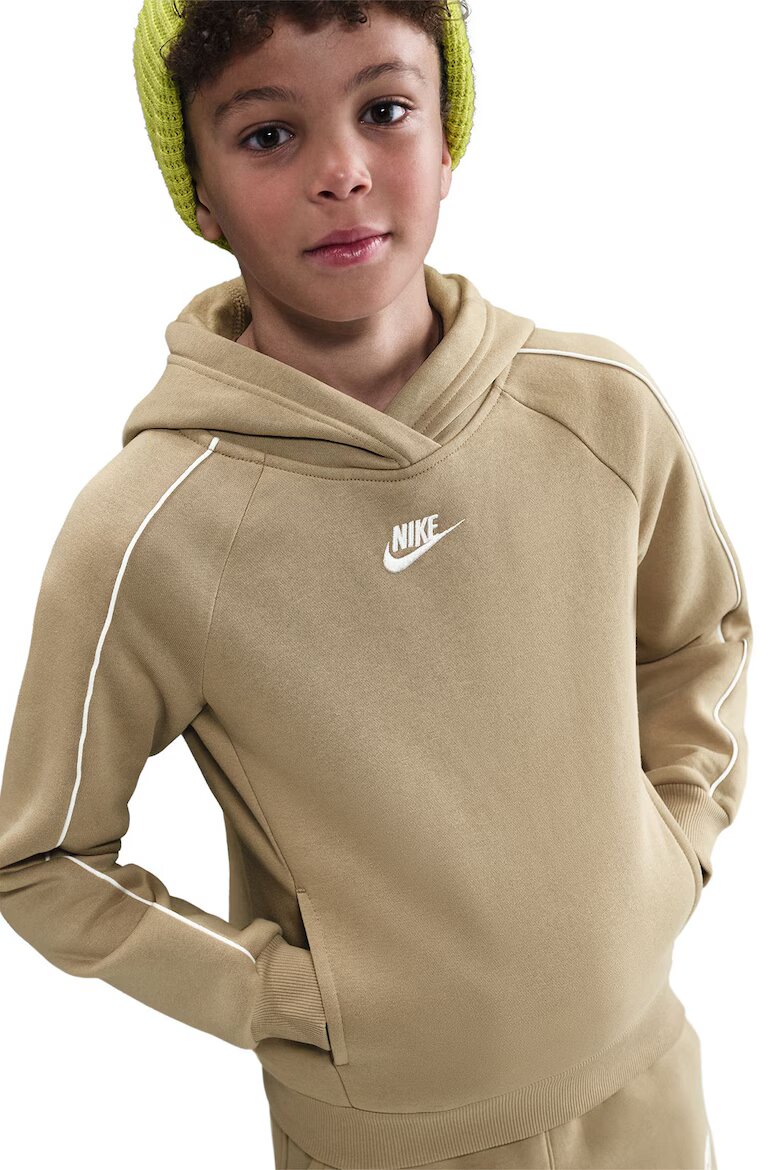 Nike Поларен спортен екип Club Бял/Камел