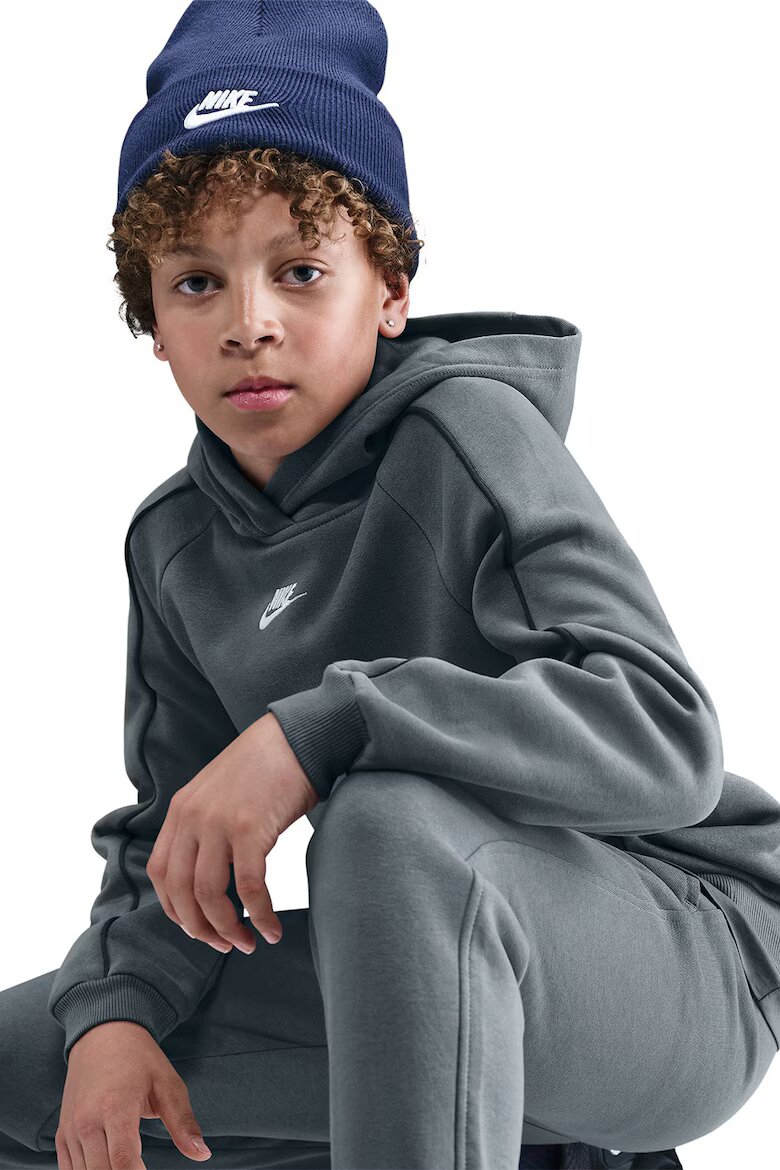 Nike Поларен спортен екип Club Бял/Светло сив