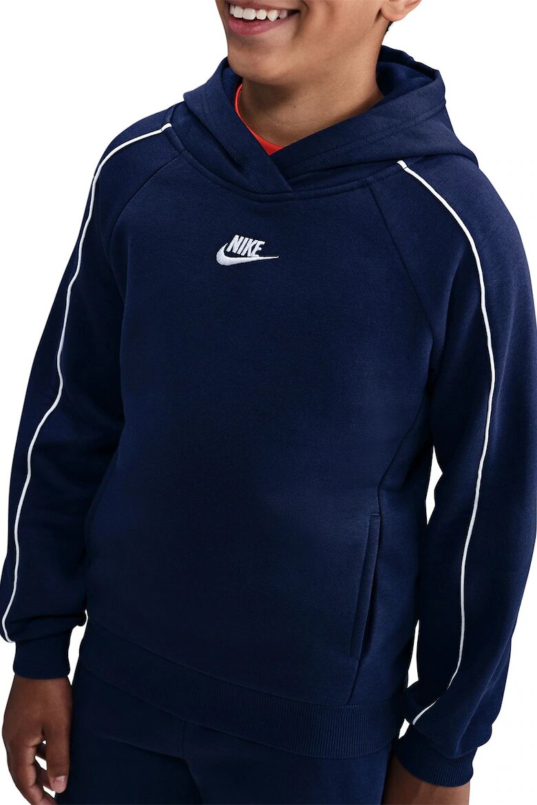 Nike Поларен спортен екип Club Бял/Тъмносин
