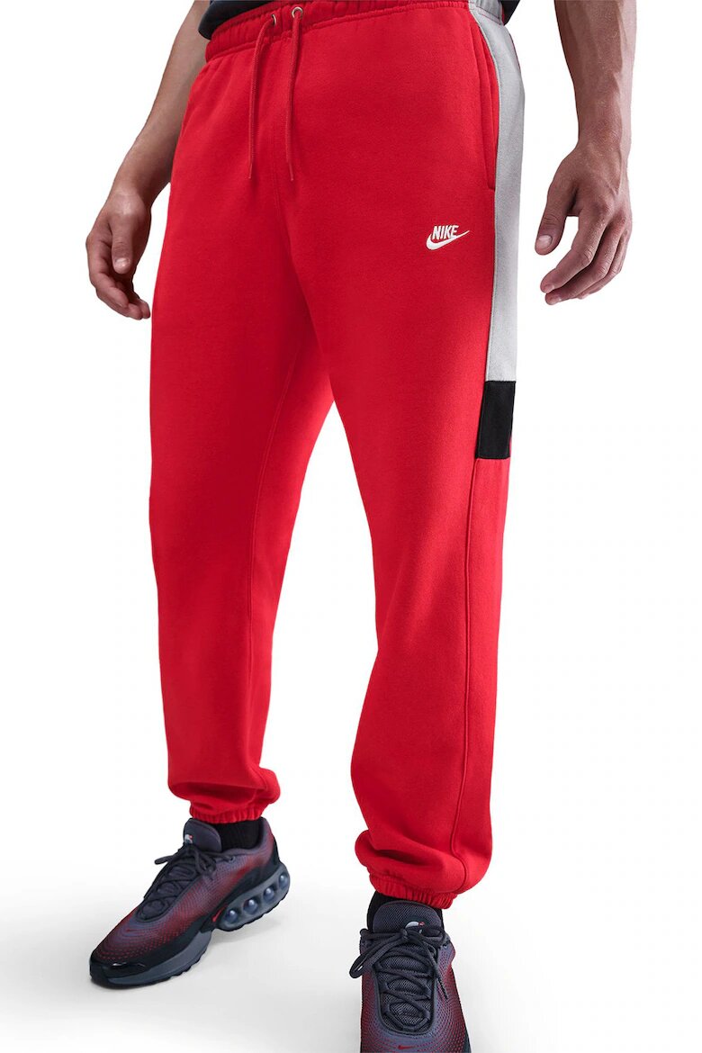 Nike Поларен спортен екип Club с цветен блок Черен/Оранжев