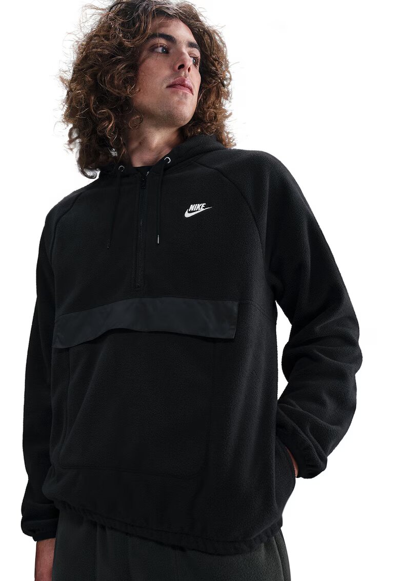 Nike Поларено худи Club с ръкави реглан