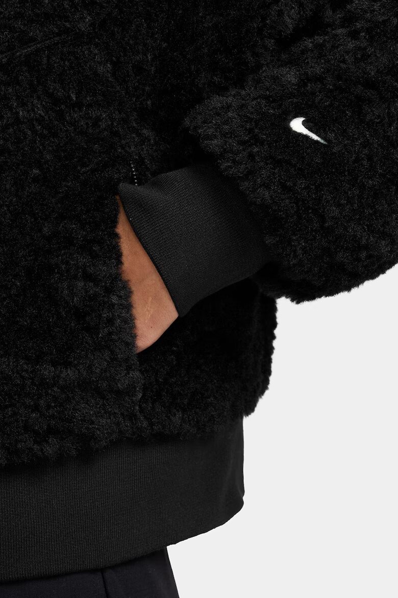 Nike Поларено яке Sportwear с джобове встрани Черен