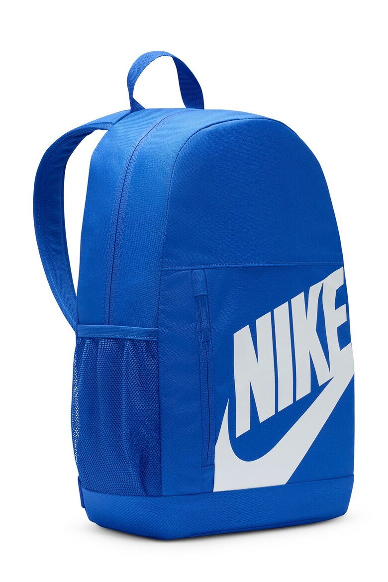 Nike Раница с лого и ненесер за моливи - 20 л Бял/Кралско Синьо
