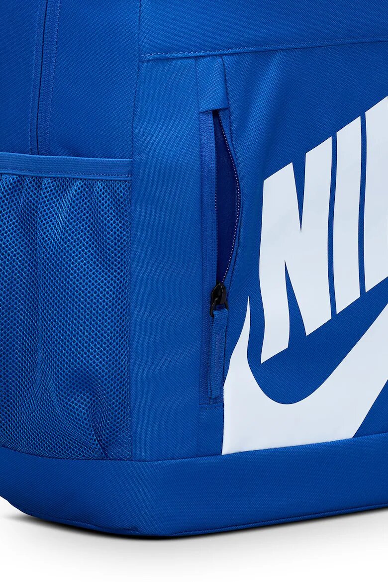 Nike Раница с лого и ненесер за моливи - 20 л Бял/Кралско Синьо