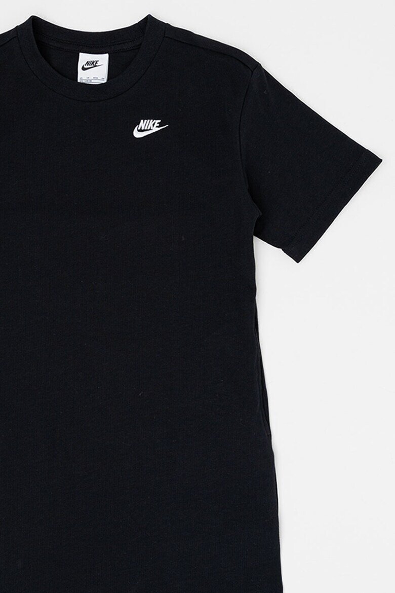 Nike Рокля тип тениска с лого Черен