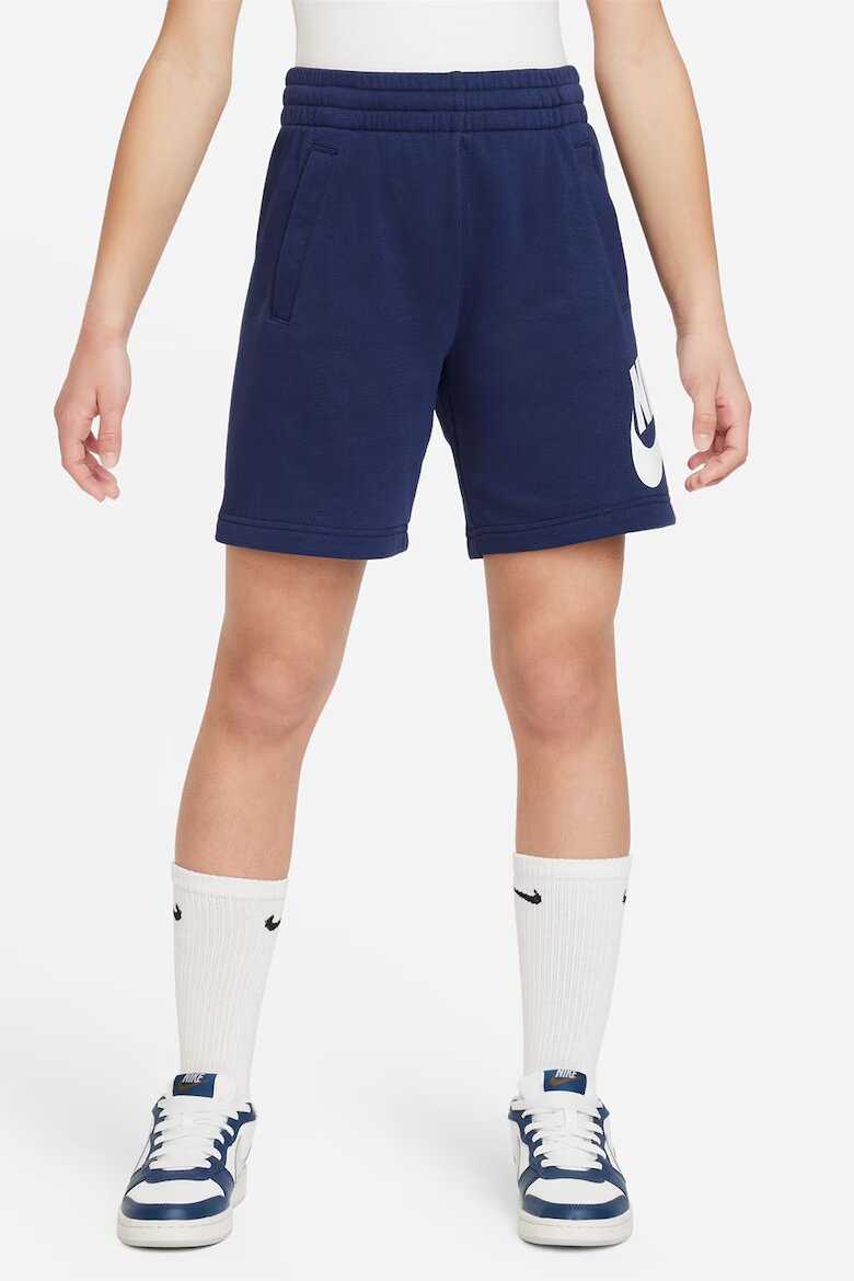 Nike Шорти Sportswear Club със скосени джобове Бял/Тъмносин