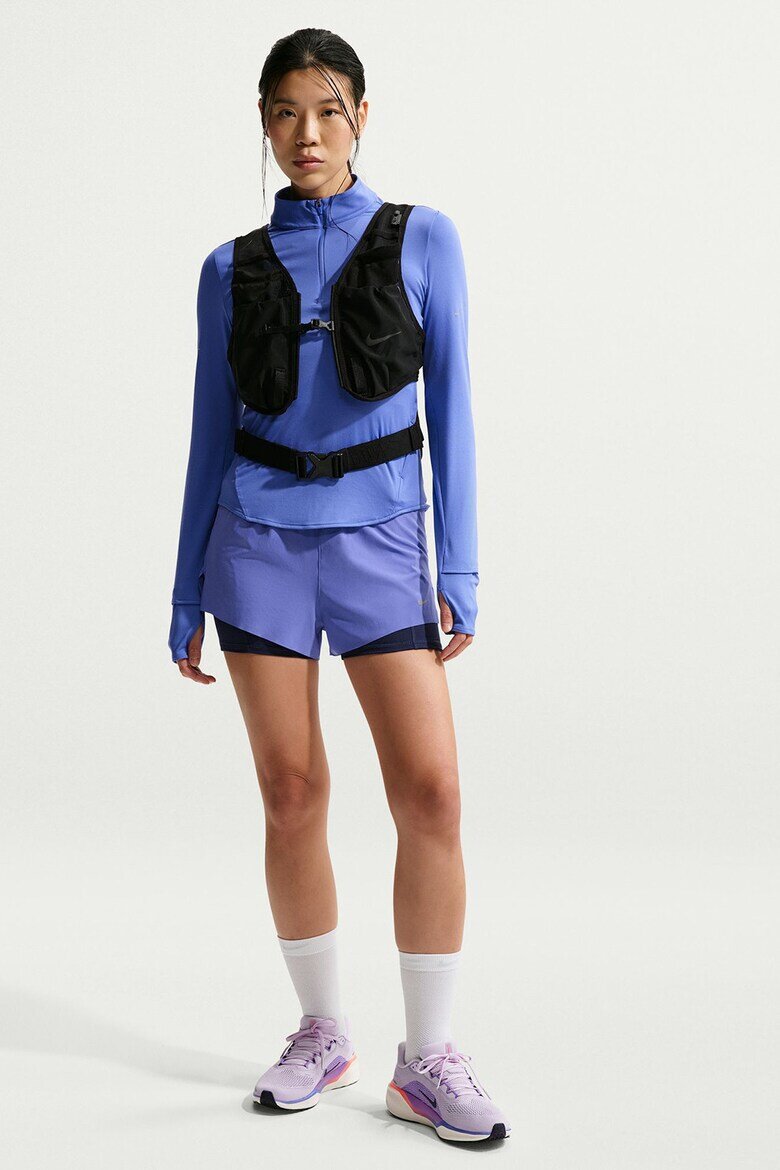 Nike Слим фитнес блуза с Dri Fit и лого Син