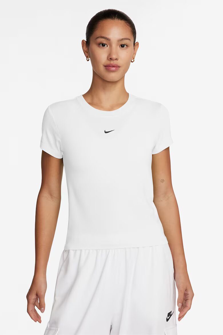Nike Слим тениска с модал Бял