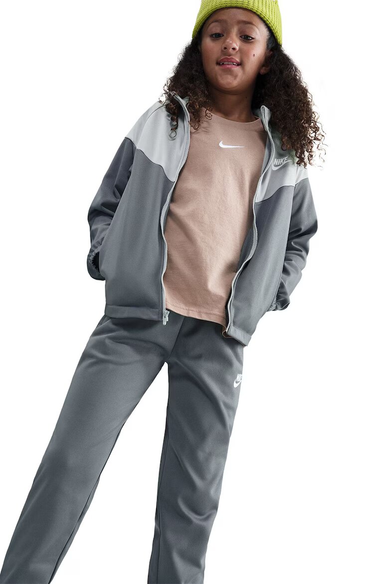 Nike Спортен екип с еластична талия Бял/Сив/Светло сив