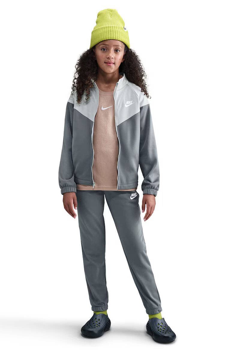 Nike Спортен екип с еластична талия Бял/Сив/Светло сив