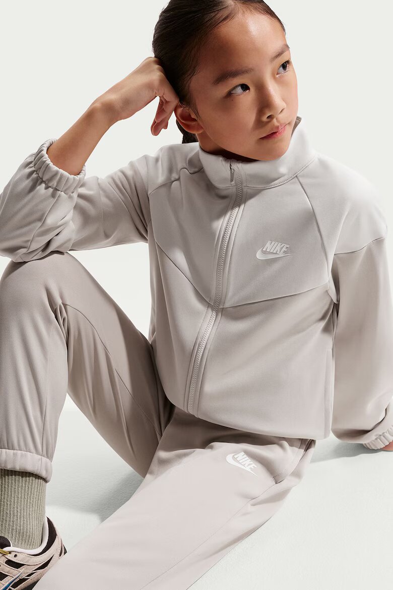 Nike Спортен екип с еластична талия Светло сив/Мръснобял