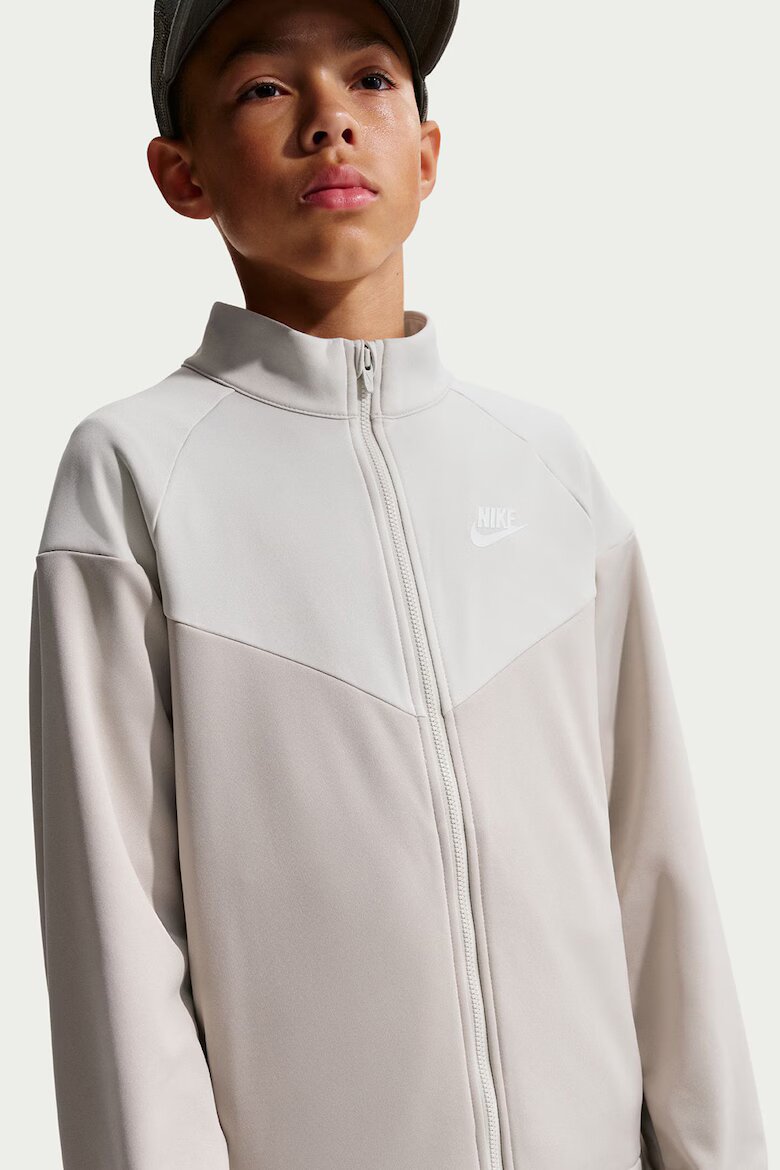 Nike Спортен екип с еластична талия Светло сив/Мръснобял
