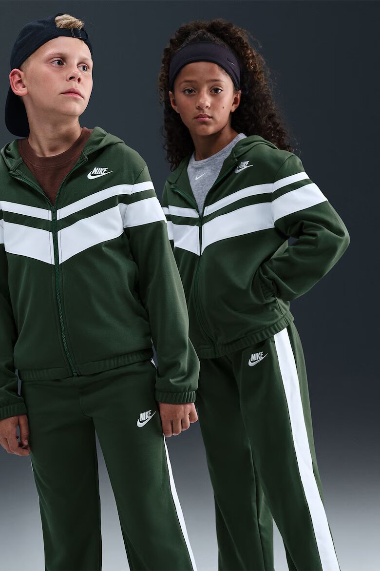 Nike Спортен екип с контрасти Бял/Зелен