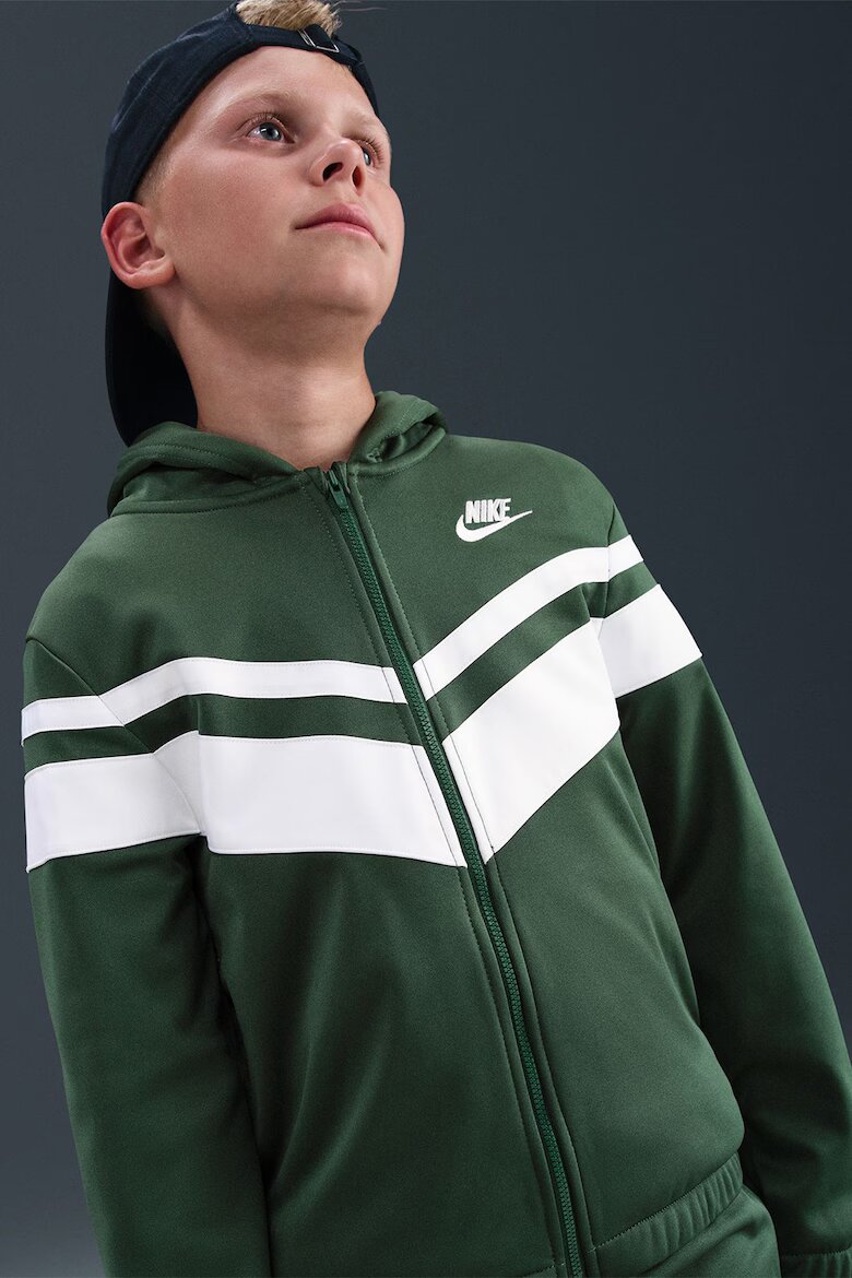 Nike Спортен екип с контрасти Бял/Зелен