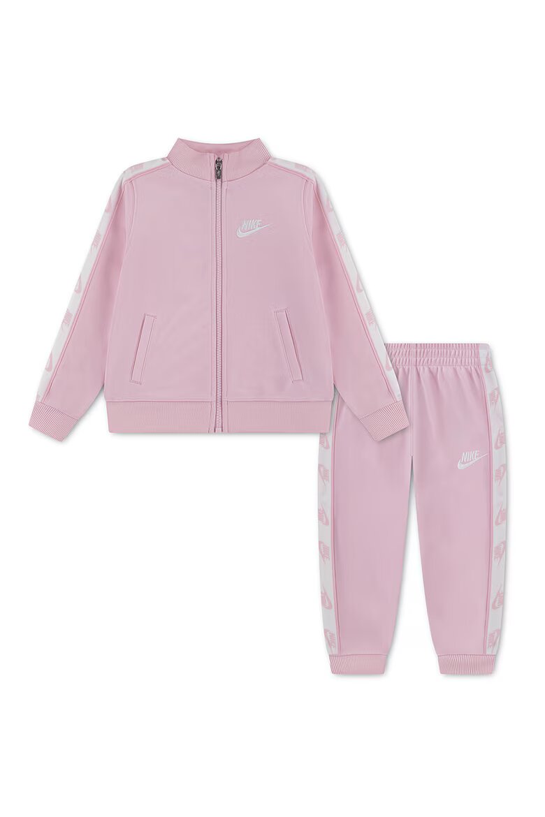 Nike Спортен екип с ленти с лога встрани Пастелнорозов/Бял