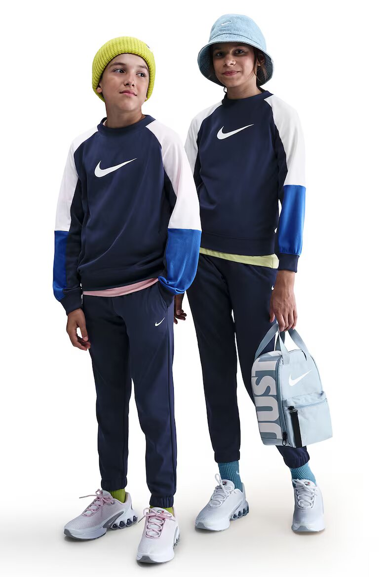 Nike Спортен екип с лого Бял/Петролно синьо/Син
