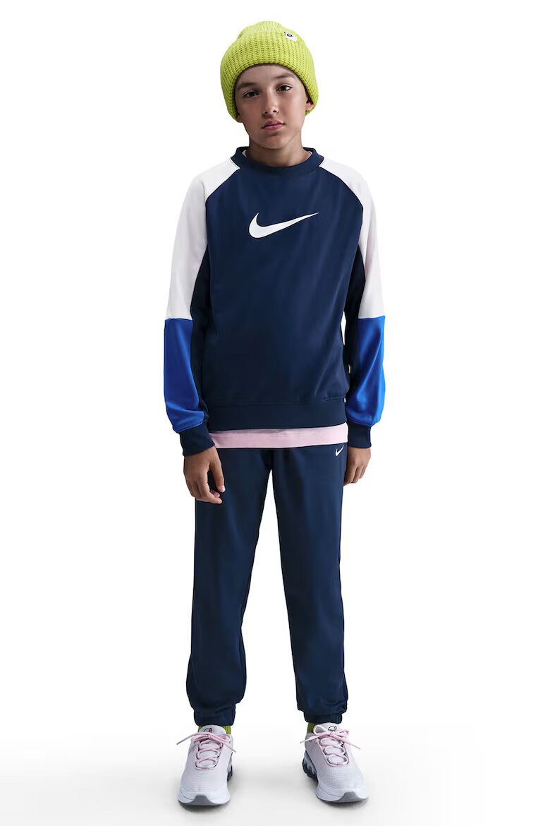 Nike Спортен екип с лого Бял/Петролно синьо/Син