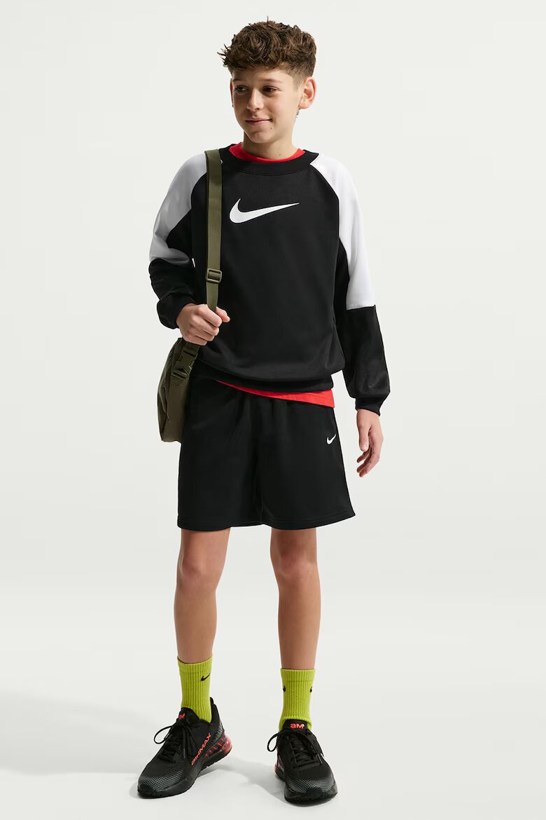 Nike Спортен екип с ръкави реглан и монограм Черен