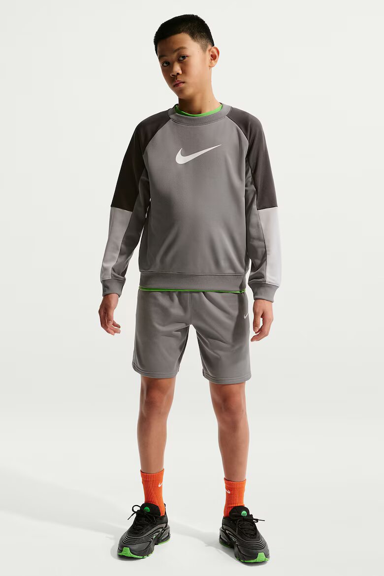 Nike Спортен екип с ръкави реглан и монограм Tъмносив