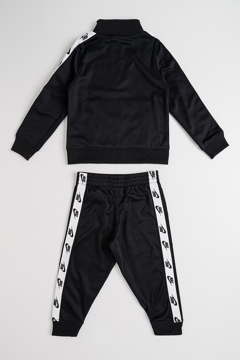 Nike Спортен екип с цип и лого Бял/Черен