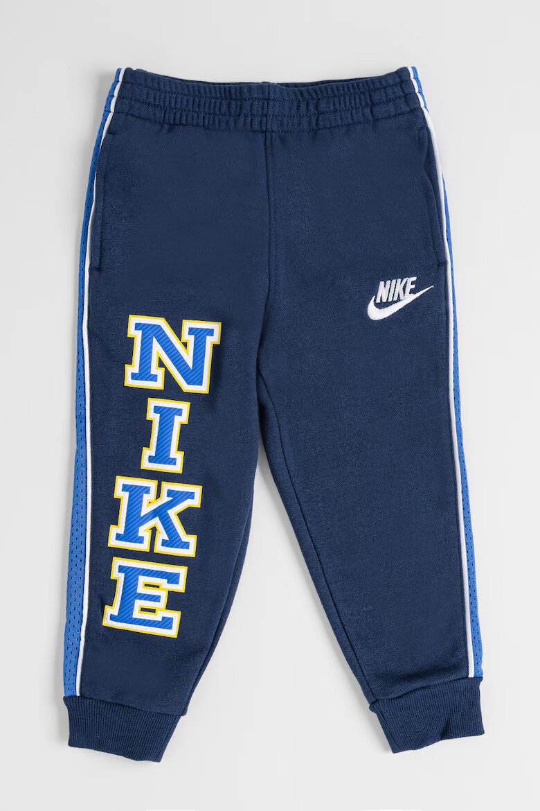 Nike Спортен панталон с лого Тъмносин