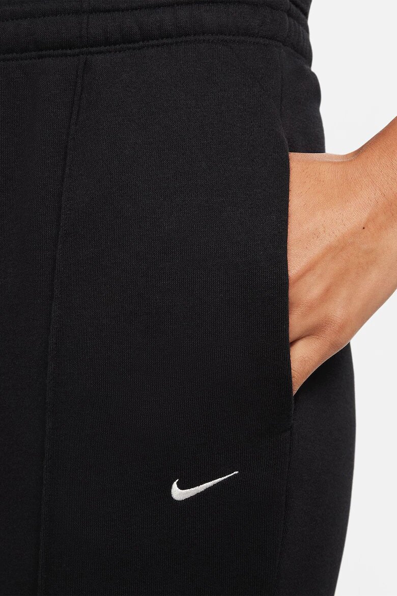 Nike Спортен панталон с памук и странични джобове Черен