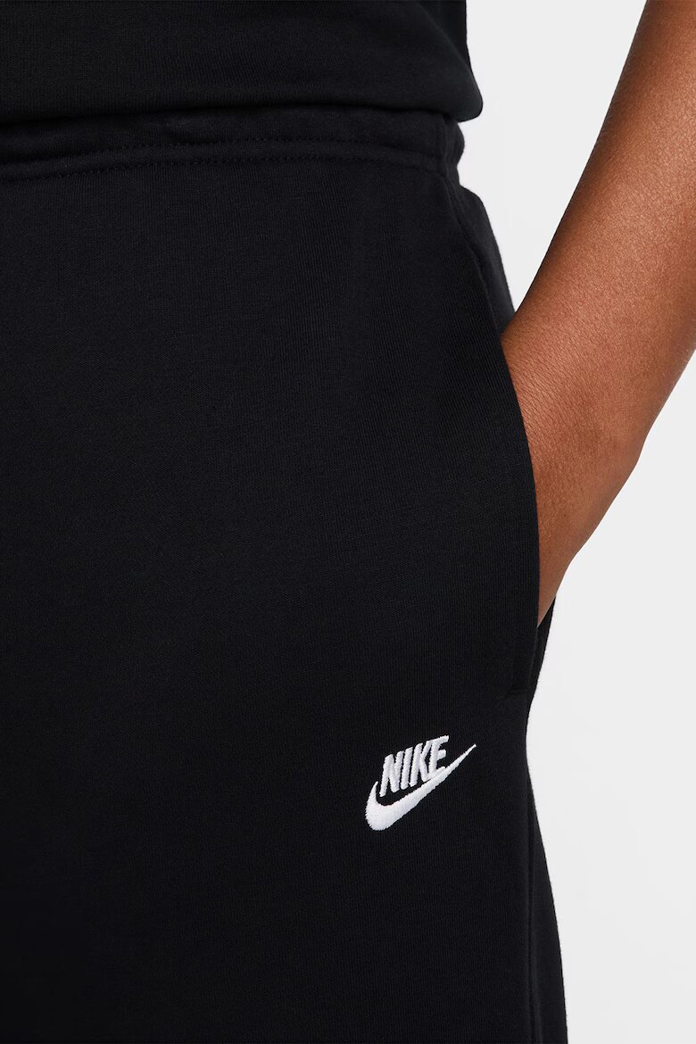 Nike Спортен панталон с памук с лого Черен