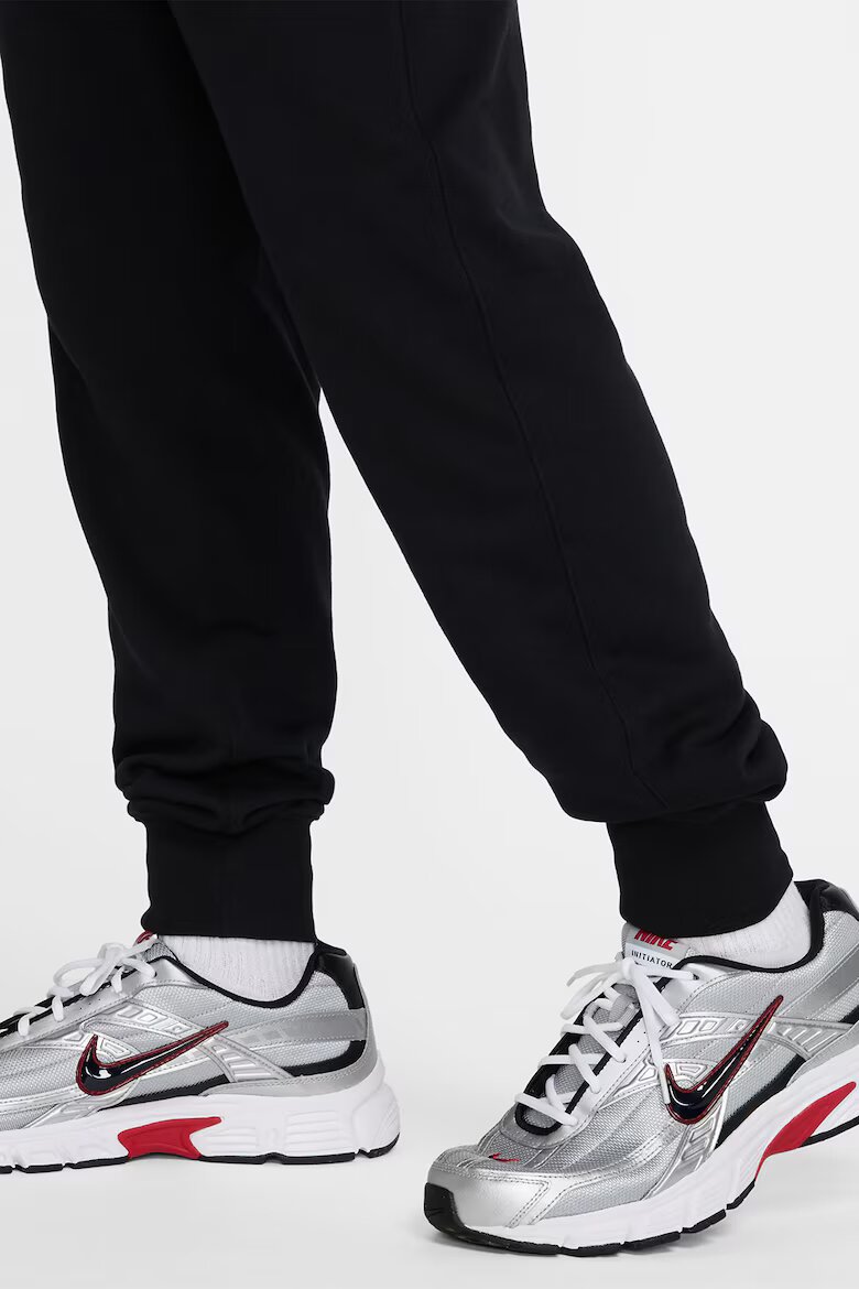 Nike Спортен панталон с памук с лого Черен
