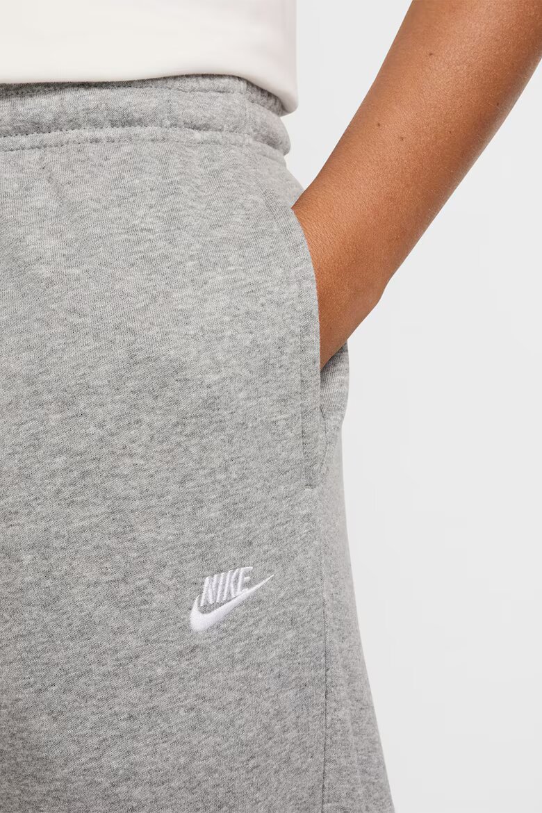 Nike Спортен панталон с памук с лого Сив меланж