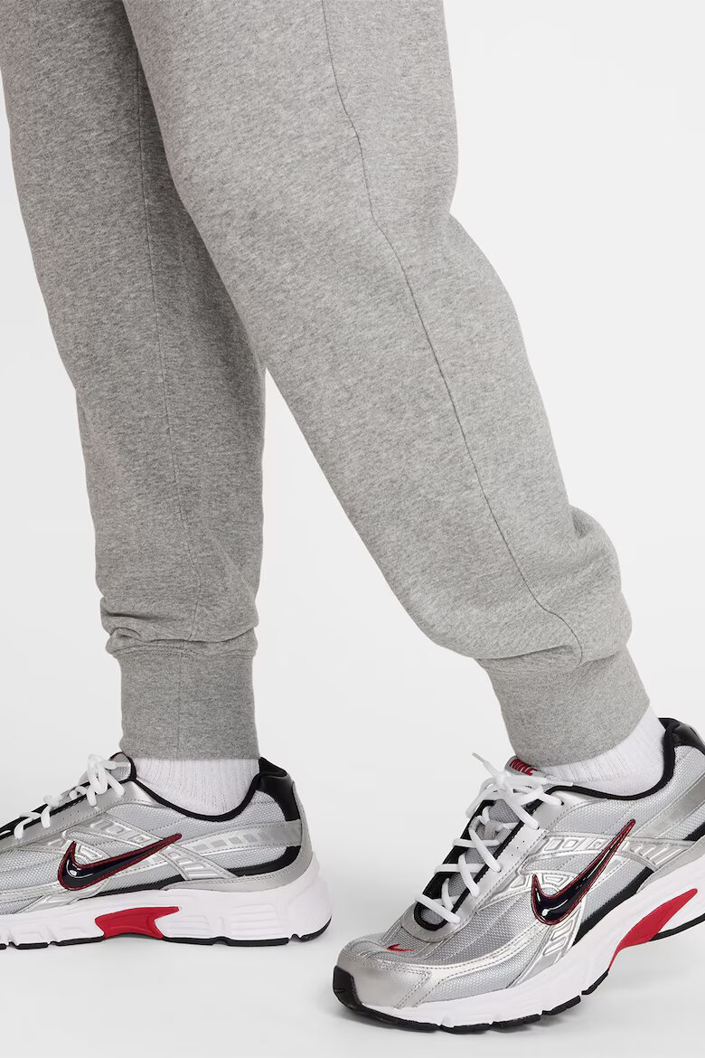 Nike Спортен панталон с памук с лого Сив меланж