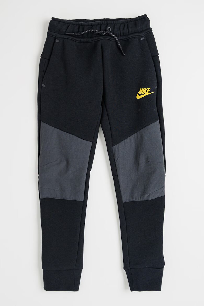 Nike Спортен панталон с памук с заден джоб с цип Черен/Tъмносив