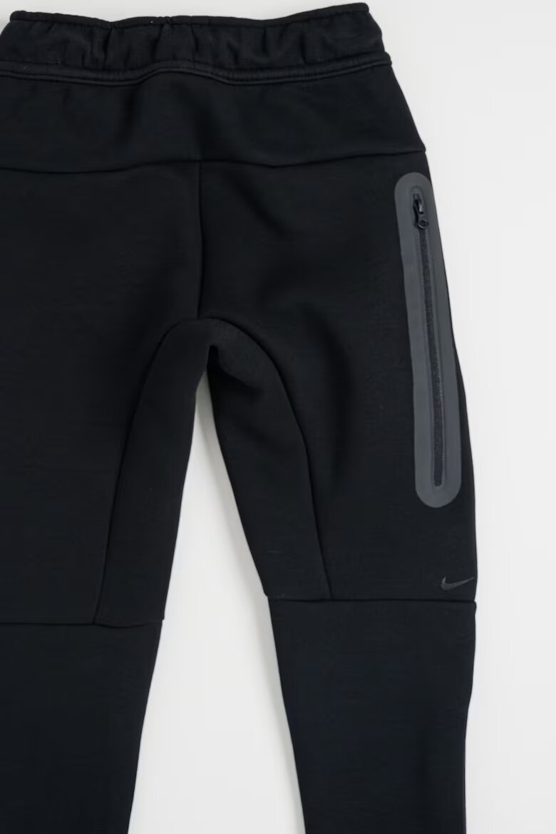 Nike Спортен панталон с памук с заден джоб с цип Черен/Tъмносив