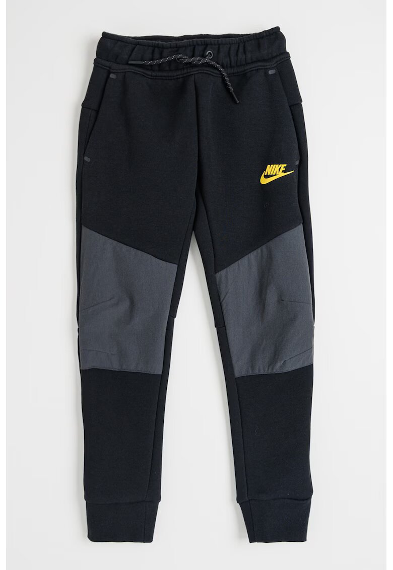 Nike Спортен панталон с памук с заден джоб с цип - Черен/Tъмносив