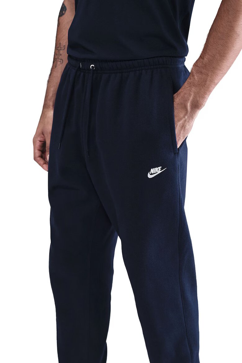 Nike Спортен панталон с връзка и джобове Тъмносин